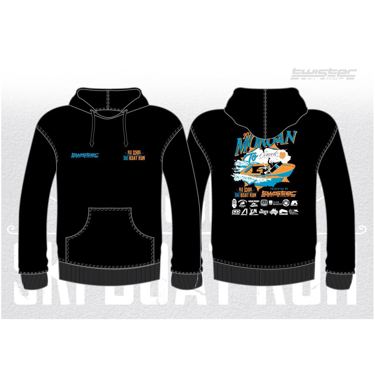 Twister Old School Ski Boat Morgan to Caudo 2022 - Hoodie